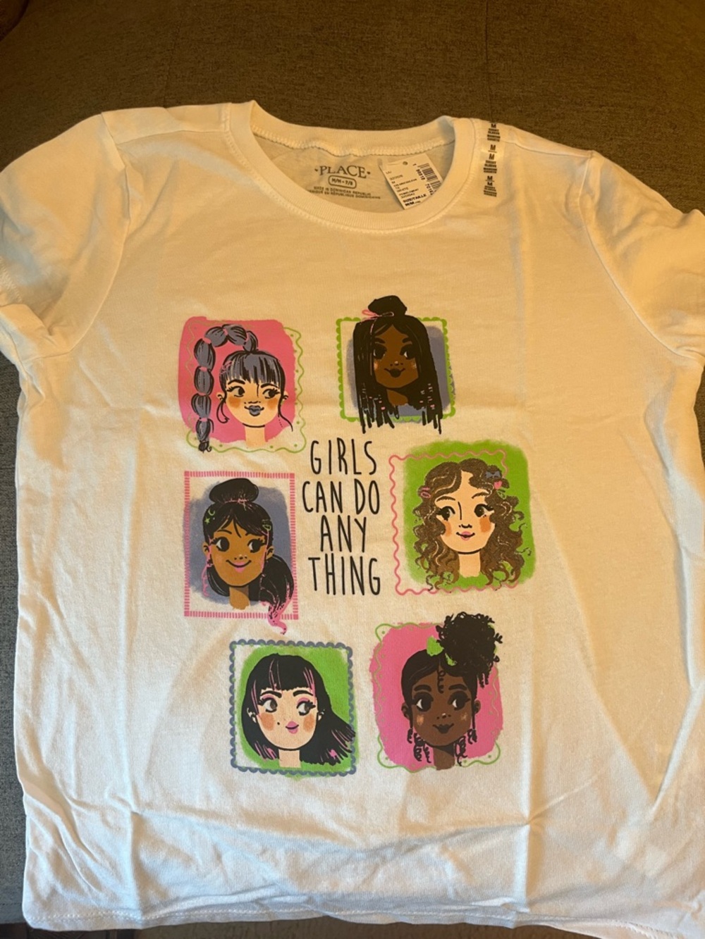 The Children's Place White 'Girls Can Do Any Thing' Graphic Tee